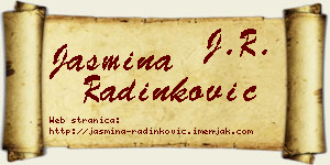 Jasmina Radinković vizit kartica